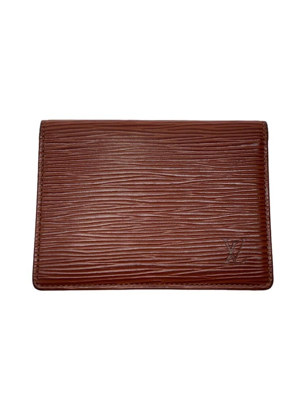 LOUIS VUITTON Porte Wallet Cartes Vertical Epi BrownKenya Brown Solid
